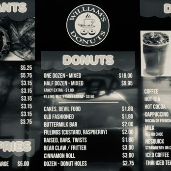 William's Donuts - Menu (July 21, 2026) - Donuts Near Me - Monterey Park, California William's Donuts - Menu (July 21, 2026) - Donuts Near Me - Monterey Park, California