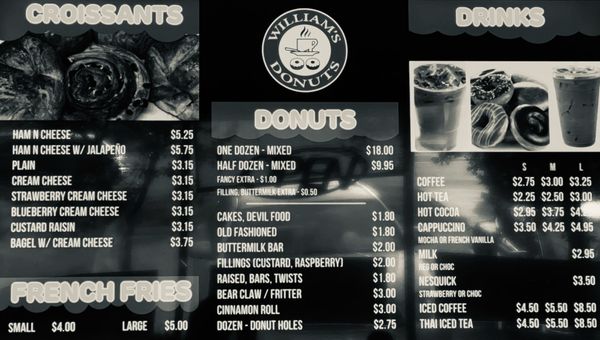 Menu photo 1 William's Donuts Monterey Park, CA Menu photo 1 William's Donuts Monterey Park, CA