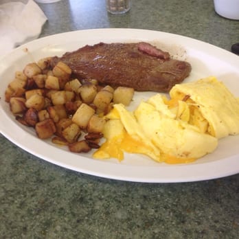 Bayside Laundry & Grill - Steak and egg breakfast, $8.00. Best breakfast steak ever! - Breakfast & Brunch Near Me - Virginia Beach, Virginia