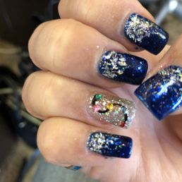 Amy at Nails Advantage is awesome!!! I asked for sparkly Christmas nails, look what she did!!! I love it Amy at Nails Advantage is awesome!!! I asked for sparkly Christmas nails, look what she did!!! I love it