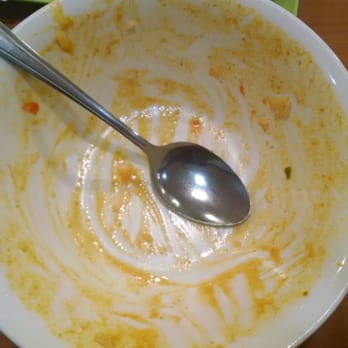 Pho Saigon Express - This used to be chicken curry.  Unfortunately there are too many people in restaurant to lick the bowl completely clean - Vietnamese Near Me - Escondido, California
