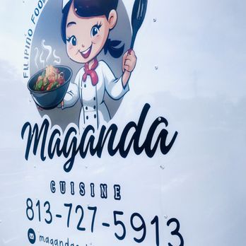 Maganda Cuisine - a woman in a chef's hat holding a frying pan - Filipino Near Me - Brandon, Florida Maganda Cuisine - a woman in a chef's hat holding a frying pan - Filipino Near Me - Brandon, Florida