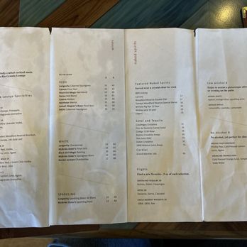 Rio Grande Lounge - Partial Drink list - Lounges Near Me - Bernalillo, New Mexico