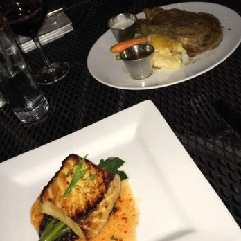 Orange Hill Restaurant & Events - Sea bass and steak for mains - Steakhouses Near Me - Orange, California