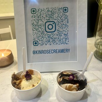 Kinrose Creamery - Left saffron based and right is the tamarind flavor. - Ice Cream & Frozen Yogurt Near Me - Pasadena, California Kinrose Creamery - Left saffron based and right is the tamarind flavor. - Ice Cream & Frozen Yogurt Near Me - Pasadena, California