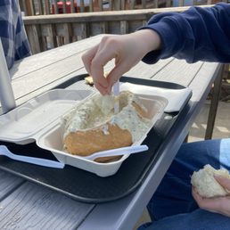 Clam chowder bread bowl Clam chowder bread bowl