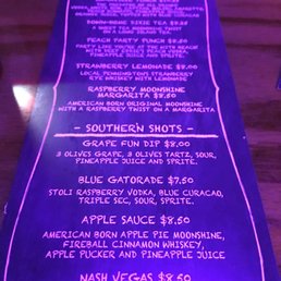 Drink menu