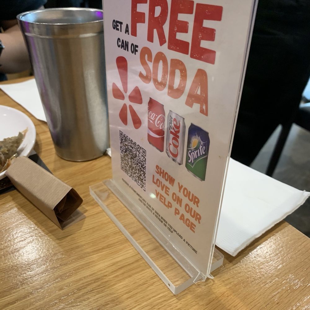 Its Tofu - Customers receive a complimentary can of soda when they upload a picture and/or write a review on Yelp (May 2025) - Korean Near Me - Irvine, California