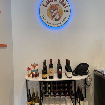 Luck Gai Cafe - Their cute logo...and wine?! - Chicken Shop Near Me - Anaheim, California Luck Gai Cafe - Their cute logo...and wine?! - Chicken Shop Near Me - Anaheim, California
