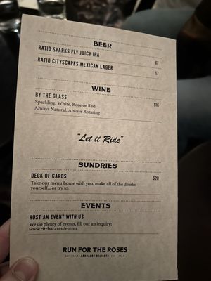 Menu photo 5 Run For The Roses Denver, CO