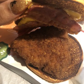 McDonald's - My Crispy Chicken Sandwich - they forgot the pickles :( - Fast Food Near Me - Clovis, California