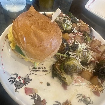 Breakfast Republic - Breakfast burger with brussel sprout potatoes - Breakfast & Brunch Near Me - Culver City, California Breakfast Republic - Breakfast burger with brussel sprout potatoes - Breakfast & Brunch Near Me - Culver City, California