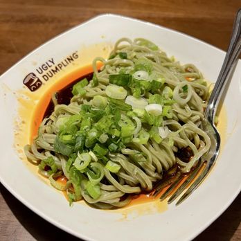 Ugly Dumpling - Green Tea Noodles with Spicy Sauce - Dim Sum Near Me - Richmond, Virginia