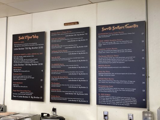 Menu photo 2 Burrito Brothers La Habra, CA