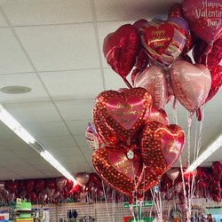 Dollar Tree - Seriously,with hundreds of Valentine balloons throughout the entire store-even with a super long line,the clerk wouldn't stop inflating more