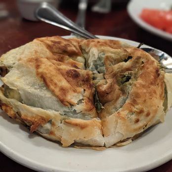 ABA Turkish Restaurant - Börek: Spinach and feta with filo - Turkish Near Me - New York, New York ABA Turkish Restaurant - Börek: Spinach and feta with filo - Turkish Near Me - New York, New York