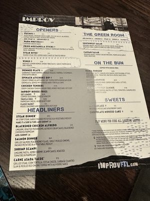 Menu photo 5 Fort Lauderdale Improv Dania Beach, FL Menu photo 5 Fort Lauderdale Improv Dania Beach, FL