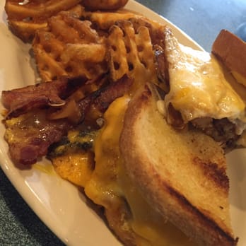 Report In Pub - Loaded grilled cheese with waffle fries. Yassssss! - Pubs Near Me - Omaha, Nebraska