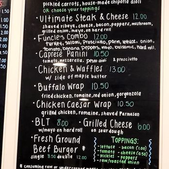 Funcle's Café - Lunch menu - Coffee & Tea Near Me - Hamden, Connecticut