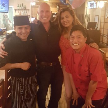 Sushi Ai - Oscar the magic chef on my right, and to my left in red one of the coolest people you'll ever meet, Sean, the owner - Sushi Bars Near Me - Long Beach, California Sushi Ai - Oscar the magic chef on my right, and to my left in red one of the coolest people you'll ever meet, Sean, the owner - Sushi Bars Near Me - Long Beach, California