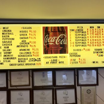 Sebastian's Pizza - Current 2019 menu prices - Pizza Near Me - Gloucester, Massachusetts