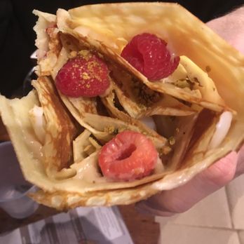 T-Swirl Crepe - Lychee romantic: rose custard, pistachio, raspberries - Creperies Near Me - Pittsburgh, Pennsylvania T-Swirl Crepe - Lychee romantic: rose custard, pistachio, raspberries - Creperies Near Me - Pittsburgh, Pennsylvania