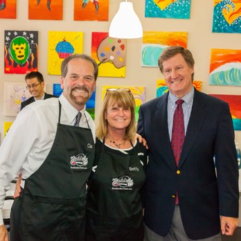 Brushstrokes - Ribbon Cutting Ceremony May 03, 2012 Claude, Betty & Mayor John Nielsen. Wow, it has almost been 6 Years! Check out those "clean aprons!" - Venues & Event Spaces Near Me