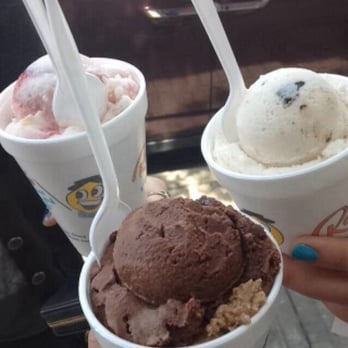 Ralph's Famous Italian Ices - The one on the right is vanilla chocolate chip and the chocolate one is chocolate brownie. - Ice Cream & Frozen Yogurt Near Me - Williston Park, New York Ralph's Famous Italian Ices - The one on the right is vanilla chocolate chip and the chocolate one is chocolate brownie. - Ice Cream & Frozen Yogurt Near Me - Williston Park, New York