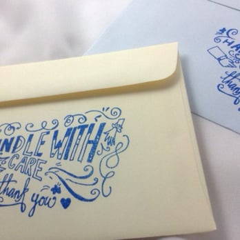 Westates Marking Devices - Handle with Care handlettering Stamp on bristol paper - Office Equipment Near Me - Buena Park, California Westates Marking Devices - Handle with Care handlettering Stamp on bristol paper - Office Equipment Near Me - Buena Park, California