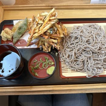 Sobakatsu - zaru soba with veg tempura - Japanese Near Me - San Francisco, California Sobakatsu - zaru soba with veg tempura - Japanese Near Me - San Francisco, California