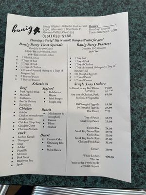 Menu photo 2 Banig Moreno Valley, CA
