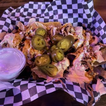 The Blind Pig Pub - Pulled Pork Nachos - American Near Me - Oxford, Mississippi The Blind Pig Pub - Pulled Pork Nachos - American Near Me - Oxford, Mississippi