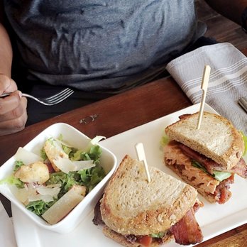 The Dime Restaurant and Bar - Salmon sandwich w/caesar salad - Bars Near Me - Allentown, Pennsylvania The Dime Restaurant and Bar - Salmon sandwich w/caesar salad - Bars Near Me - Allentown, Pennsylvania