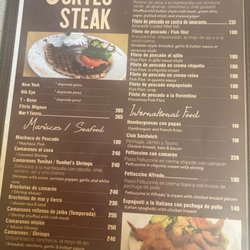 Misión Santa Isabel - Menu