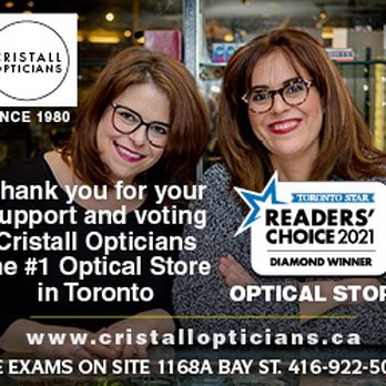Cristall Opticians - Eyewear & Opticians Near Me - Toronto, Ontario