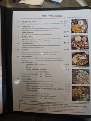 Menu photo 1 Mang Felix Kitchen Rainbow Las Vegas, NV Menu photo 1 Mang Felix Kitchen Rainbow Las Vegas, NV
