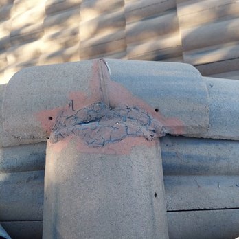 Landeros Roofing Solutions - Before roof title cement cracked - Roofing Near Me - Tracy, California