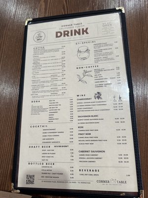 Menu photo 8 Corner Table Redwood City, CA