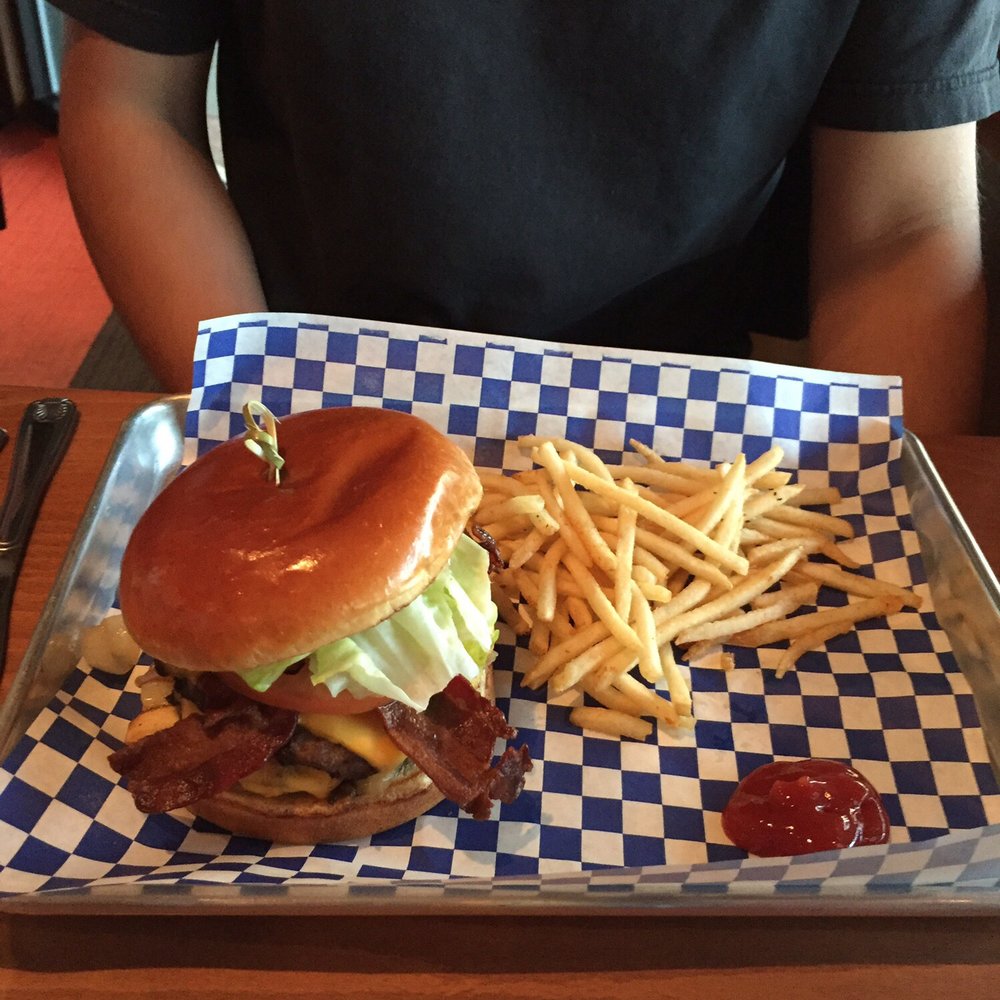 Urban Elk - Everything burger with shoe string fries. - American Near Me - Tacoma, Washington Urban Elk - Everything burger with shoe string fries. - American Near Me - Tacoma, Washington