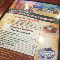 Panaderia La Fe - Breakfast Menu
