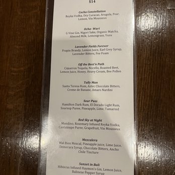 Cocha - Cocktail menu - New American Near Me - Baton Rouge, Louisiana Cocha - Cocktail menu - New American Near Me - Baton Rouge, Louisiana