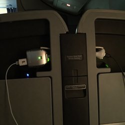 American Airlines - Cigarette lighter type power source, FCO-ORD 767-300 v1 Business class 2+2+2 (old configuration)