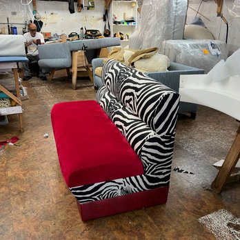 Rada Upholstery - We custom made 16 of these for a Discotheque and delivered them to Orlando. The client picked a combination of vinyl, red and a zebra print. - Furniture Reupholstery Near Me - Miami, Florida Rada Upholstery - We custom made 16 of these for a Discotheque and delivered them to Orlando. The client picked a combination of vinyl, red and a zebra print. - Furniture Reupholstery Near Me - Miami, Florida