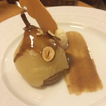 Le Florimond - Poached pear w a marscapone filling - French Near Me - Paris, 75 Le Florimond - Poached pear w a marscapone filling - French Near Me - Paris, 75