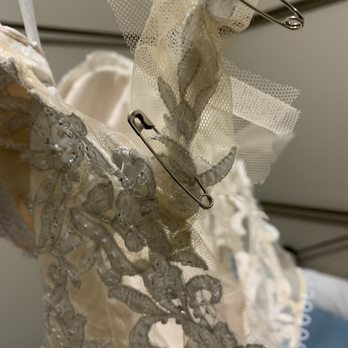 Dublin Formal - Bunched up mesh/appliqué from hem that should not have been, nor was discussed placing anywhere on side of dress or on straps - Sewing & Alterations Near Me - Dublin, Ohio