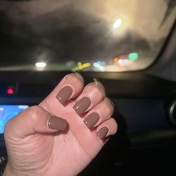 Jc Nails - brown squared acrylic