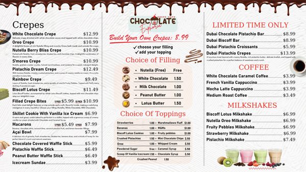 Menu photo 1 Chocolate Euphoria Crepe Cafe Cincinnati, OH Menu photo 1 Chocolate Euphoria Crepe Cafe Cincinnati, OH
