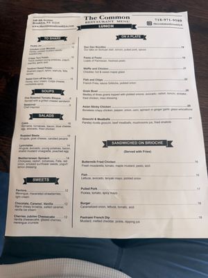 Menu photo 2 The Common - Park Slope Brooklyn, NY Menu photo 2 The Common - Park Slope Brooklyn, NY
