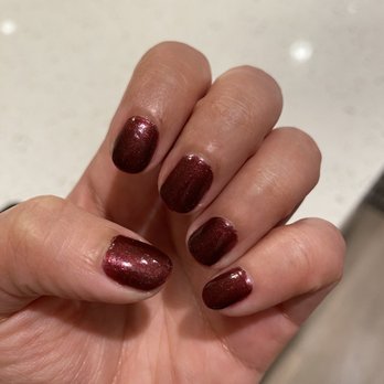 Tulip Nails - Again bad application of polish, does not look clean and well done - Nail Salons Near Me - Alameda, California