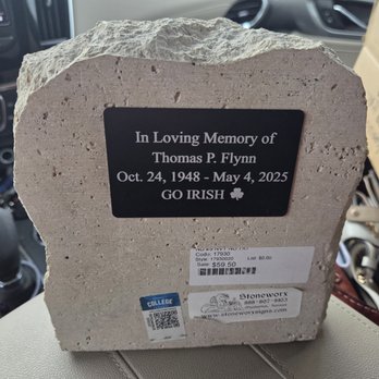 Rader's Creations - Metal plate attached to a landscaping stone nl. - Engraving Near Me - Toledo, Ohio Rader's Creations - Metal plate attached to a landscaping stone nl. - Engraving Near Me - Toledo, Ohio